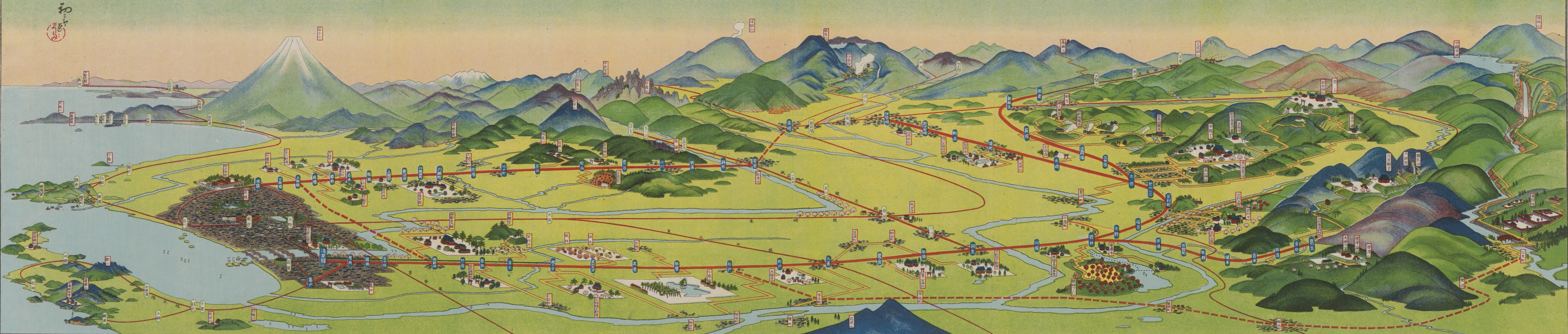 Carte panoramique d’Ogawamachi